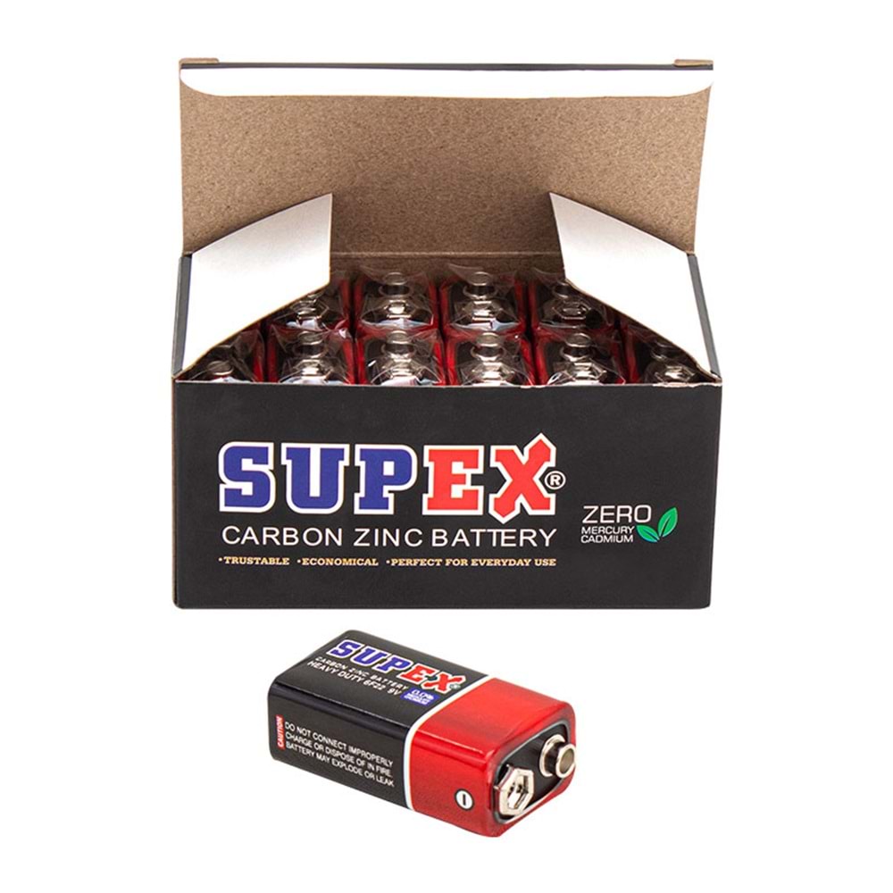 SUPEX 6F22 9 VOLT PİL