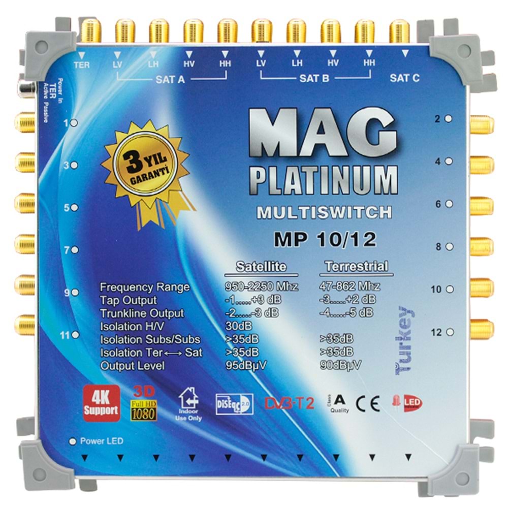 MAG PLATINUM 10*12 KASKATLI UYDU SANTRALİ