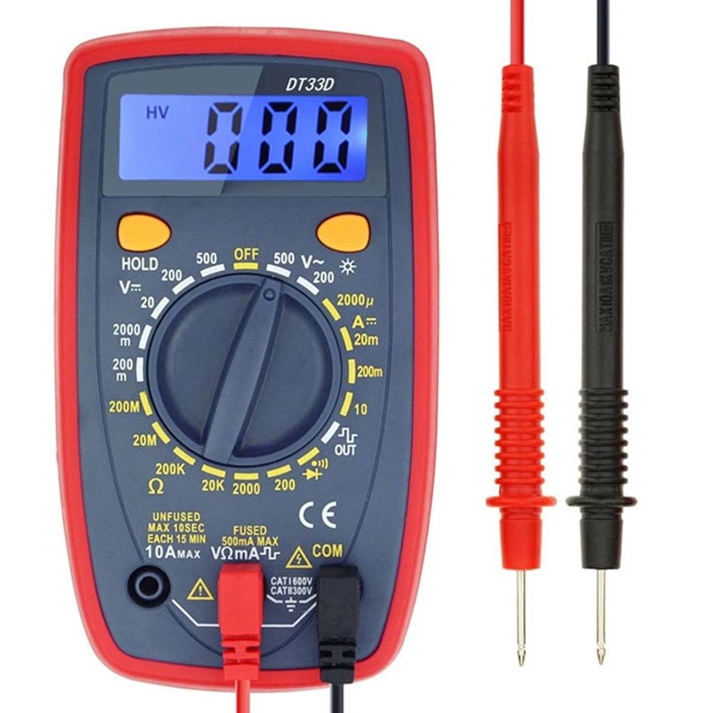 POWERMASTER DT-33D DİJİTAL MULTİMETRE ÖLÇÜ ALETİ