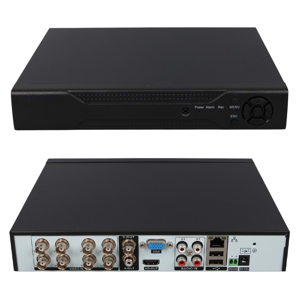POWERMASTER PM-12181 8 KANAL 5MP DESTEKLİ 1080N AHD/ANALOG/TVI/CVI XMEYE DVR/XXVR KAYIT CİHAZI