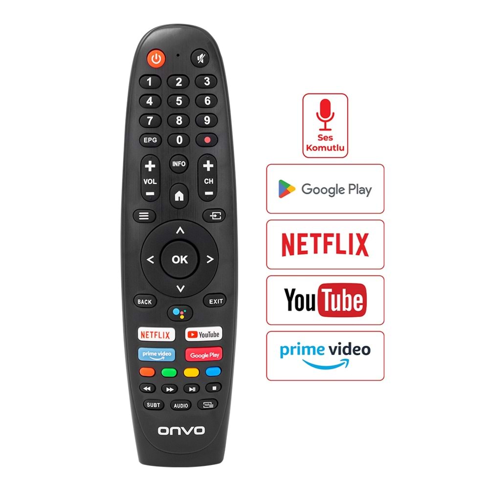 ONVO-PROFİLO-SABA SES KOMUTLU LCD TV KUMANDA