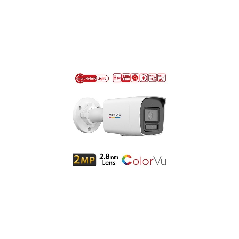 Hikvision DS-2CD1027G2H-LIUF 2 Mp 2.8mm Colorvu Smart Light IP Bullet Kamera