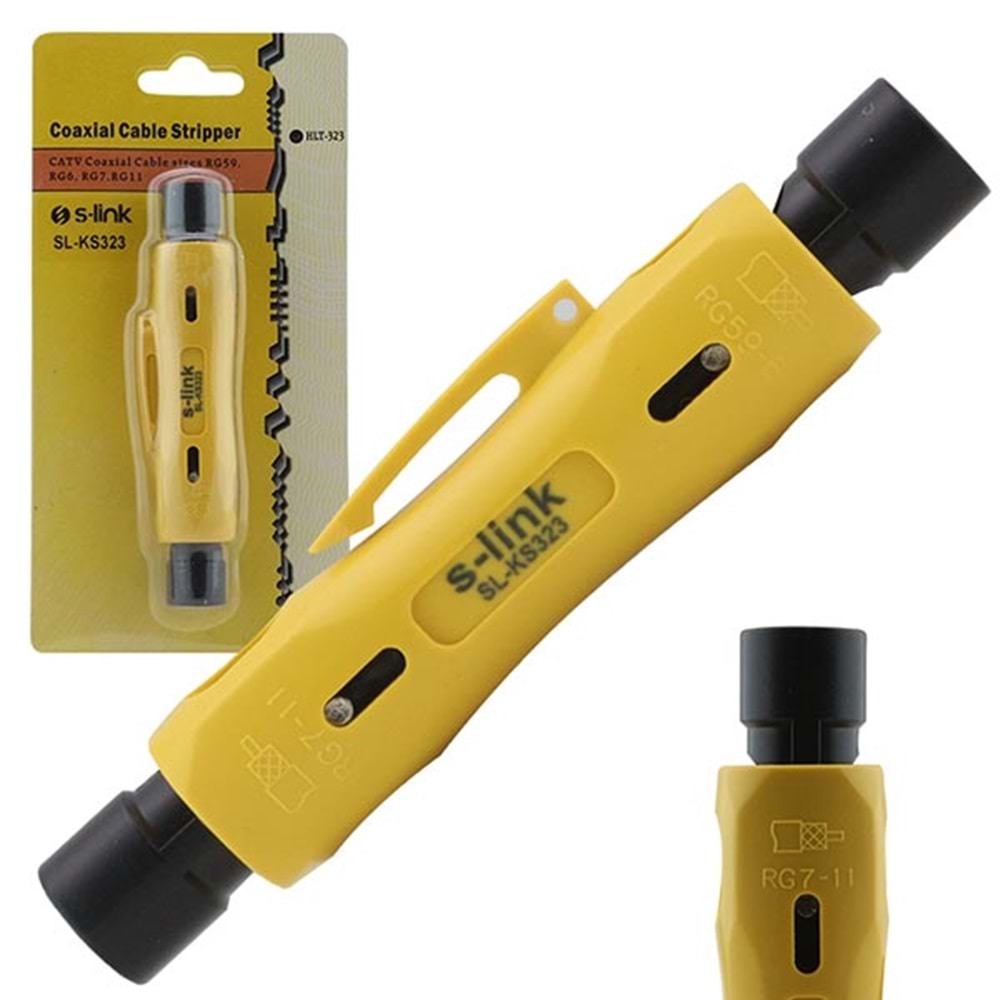 S-LINK SL-KS323 RG59/RG6/RG7/RG11 KOAKSİYEL KABLO SOYUCU