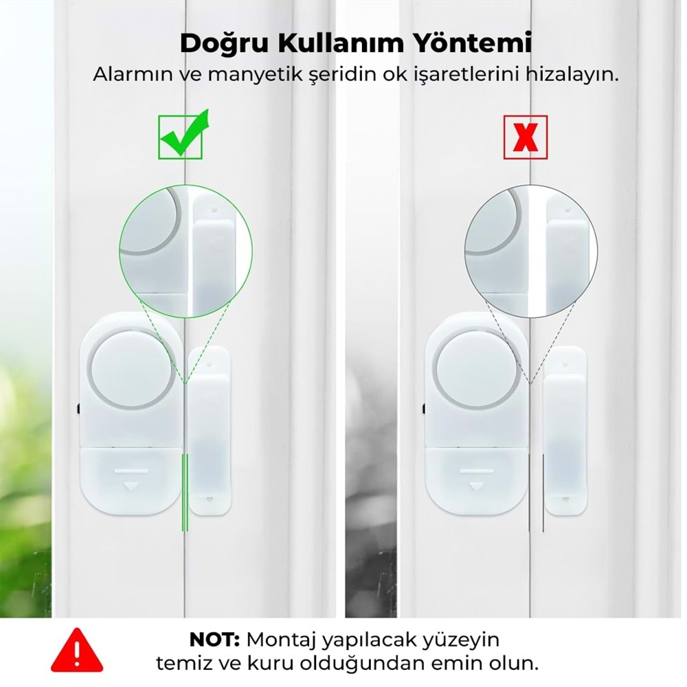 POWERMASTER PM-17795 MİNİ MANYETİK PENCERE VE KAPI GÜVENLİK ALARMI