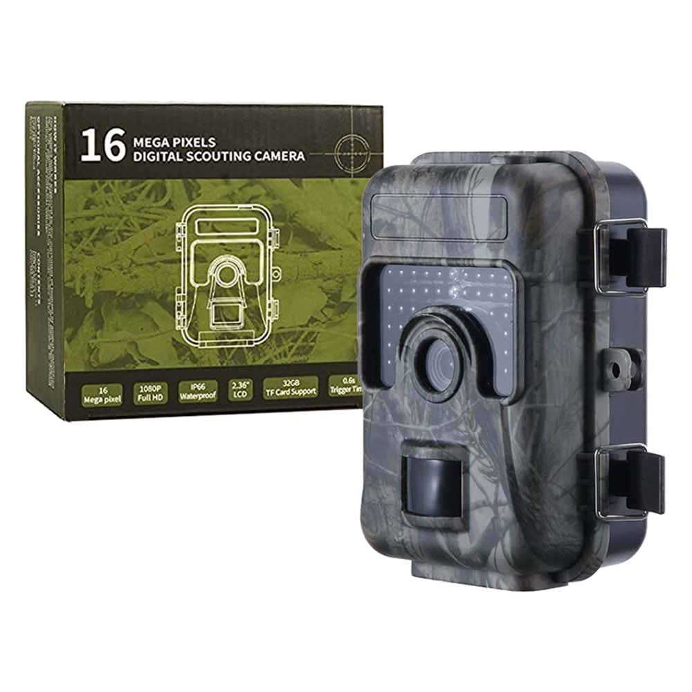 POWERMASTER HH-662V2 2.36 16 MP 1080P 38 LED PIR SENSÖRLÜ FOTOKAPAN KAMUFLAJ KAMERA HAHI