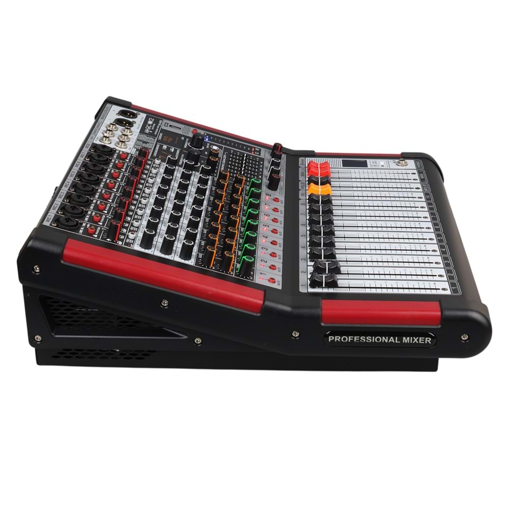 MAGICVOICE MV-A800 XF 8 CH-2X650 W-USB/BT POWER MİXER ANFİ