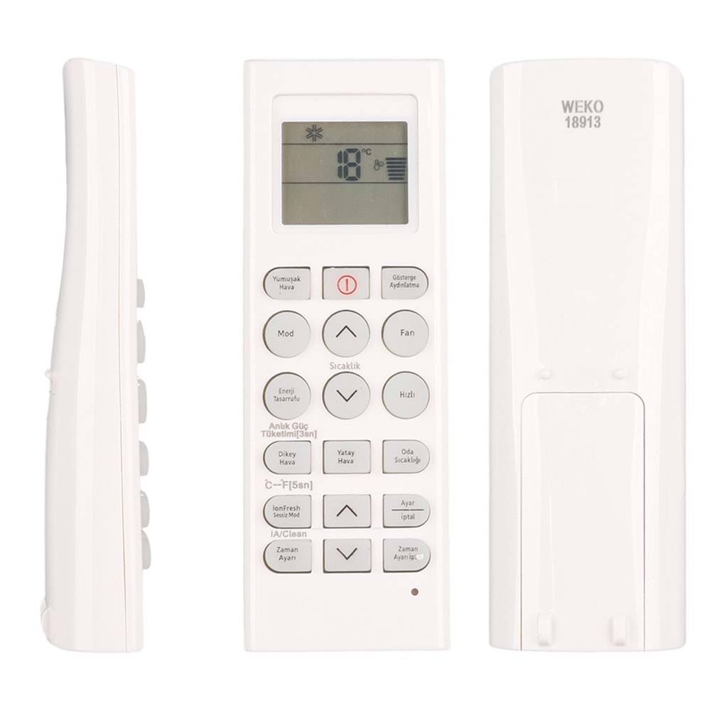 WEKO KK BEKO 30901 AA / ARÇELİK 09301 AA / 12301 AA INVERTER KLİMA KUMANDASI (DUVAR MONTE APARATLI)