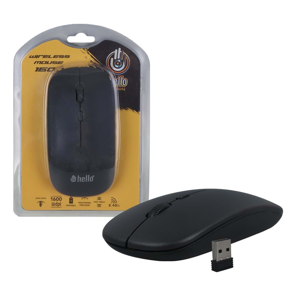 HELLO HL-19092 USB 2.4GHZ 1600DPI KABLOSUZ MOUSE