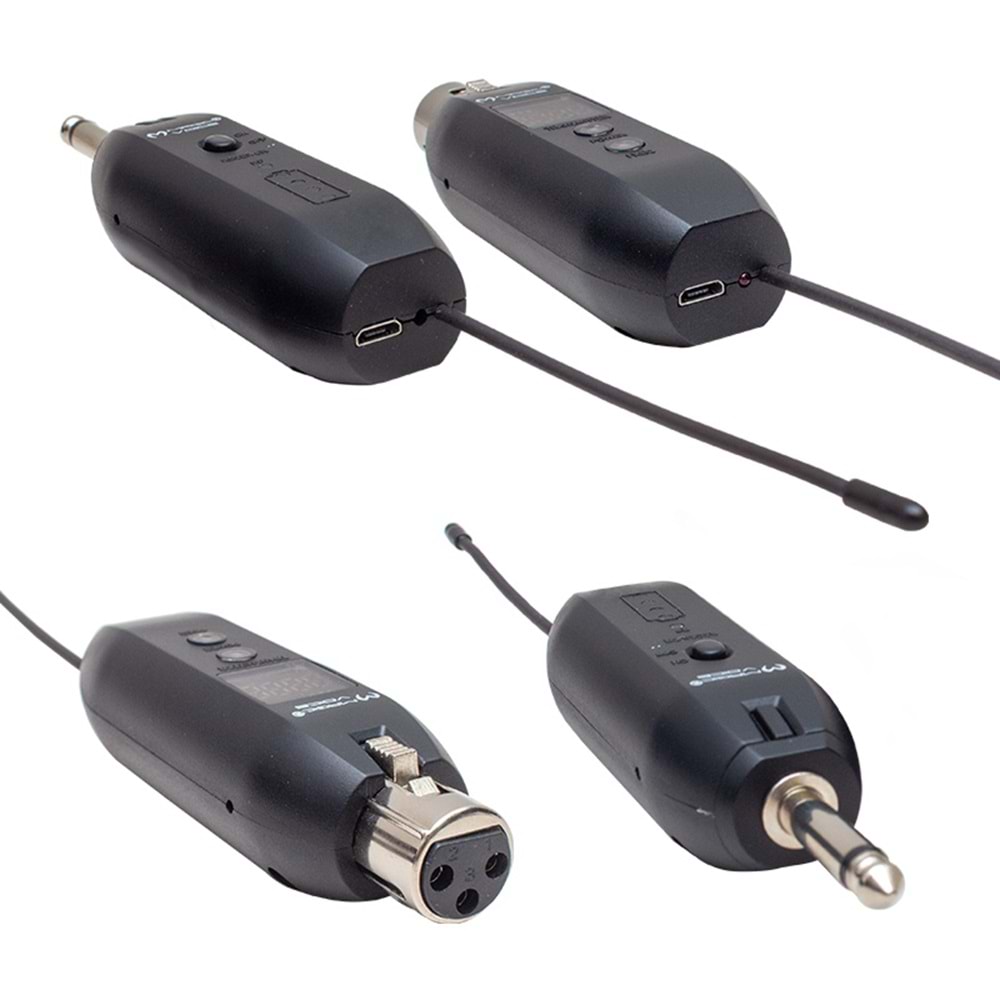 MAGICVOICE MV-19587 UHF GİTAR TİP KABLOLU MİKROFONU KABLOSUZ ÇEVİRİCİ (MİKROFON XLR'Lİ)