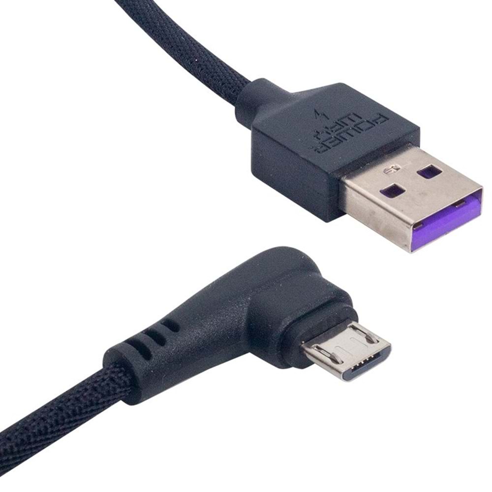 POWERWAY GM1 USB 3.1 AMPER ÖRGÜLÜ SAMSUNG GAMİNG OYUNCU KABLOSU BEYAZ