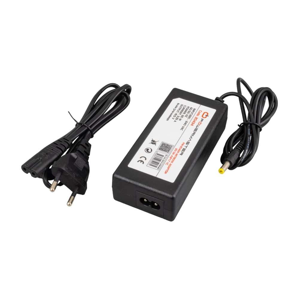 POWERMASTER PM-20434 12 VOLT - 3 AMPER 4.8*1.7 UÇLU ASUS NETBOOK ADAPTÖR