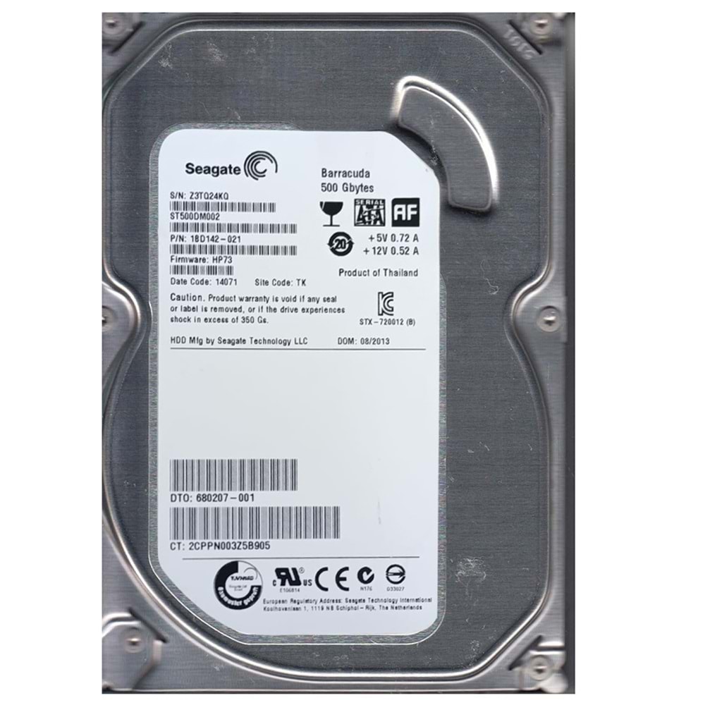 SEAGATE ST500DM002/ST500DM009 ST 500 GB SATA HARDDİSK REFRESH