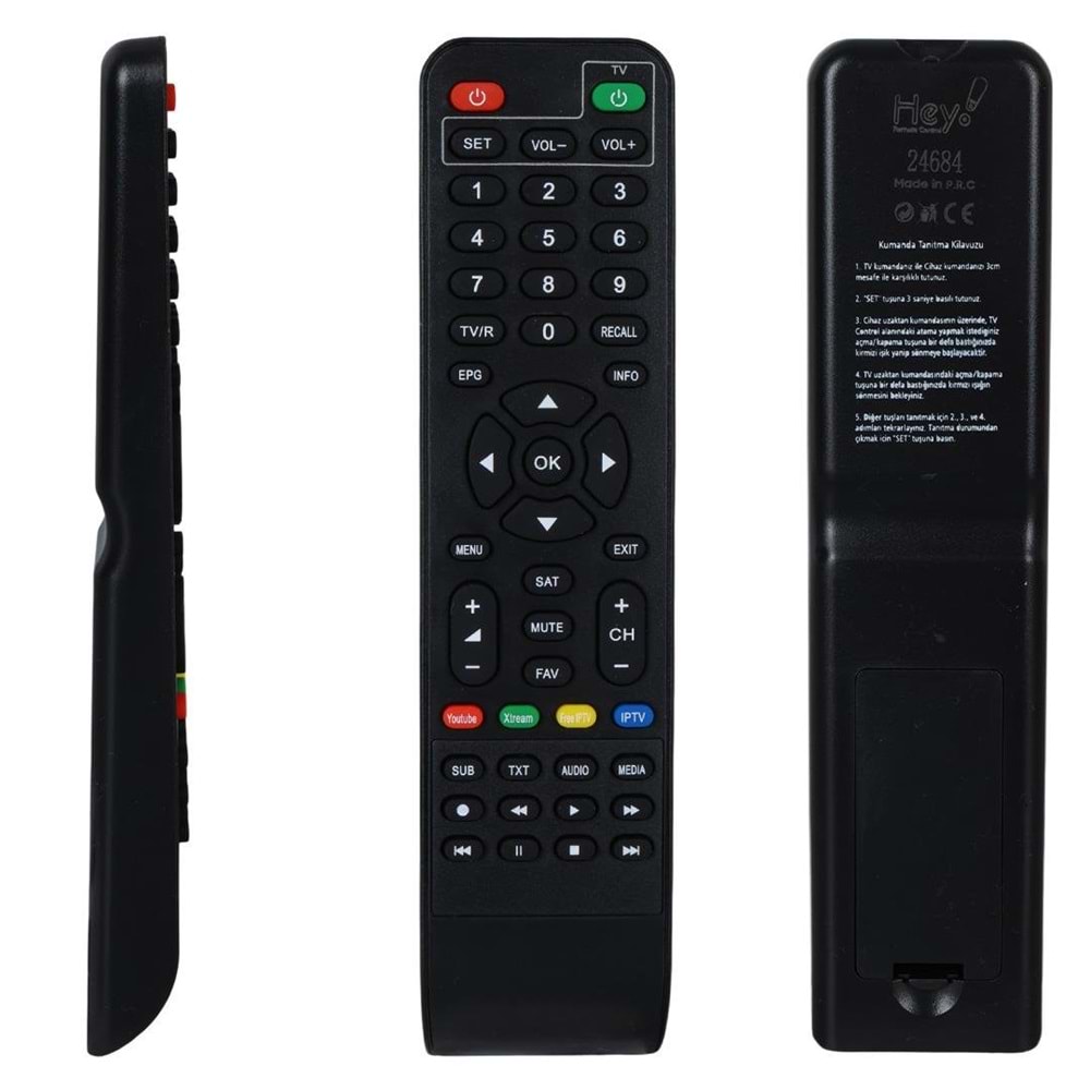 Dreamstar Y33A YouTube Tuşlu HD Uydu Kumandası