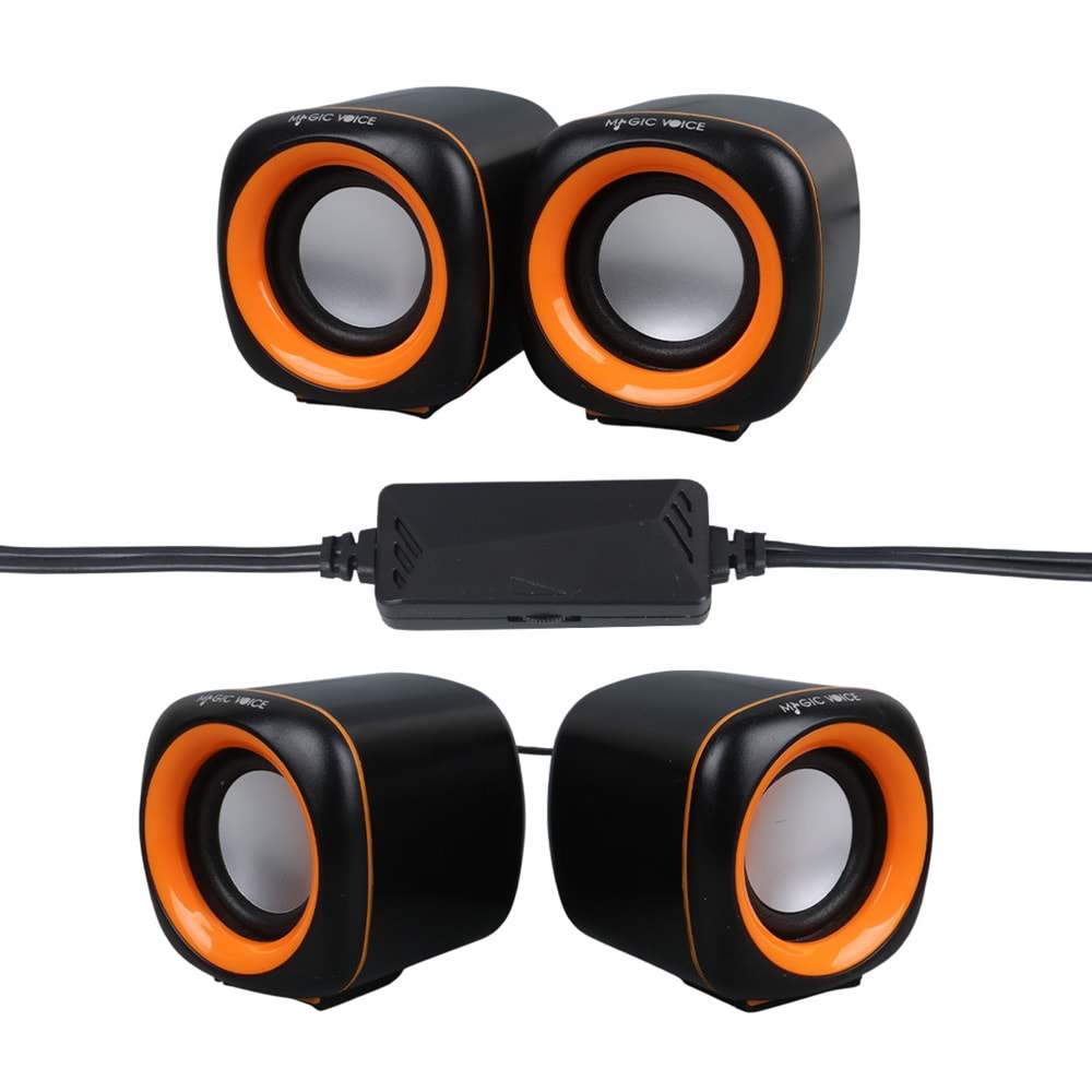MAGICVOICE MV-24837 2X3 WATT AUX MULTIMEDIA MİNİ USB SPEAKER - HOPARLÖR