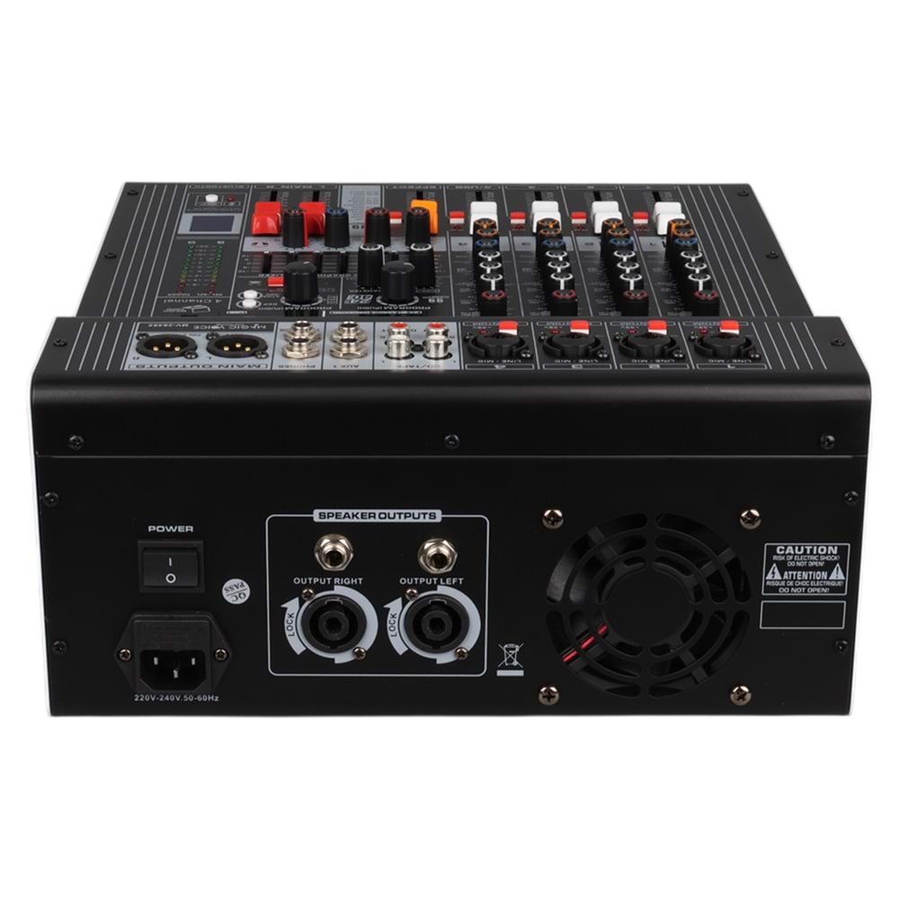 MAGICVOICE MV-26492 4 KANAL 2X350 WATT USB/SD/BLUETOOTH POWER MIXER