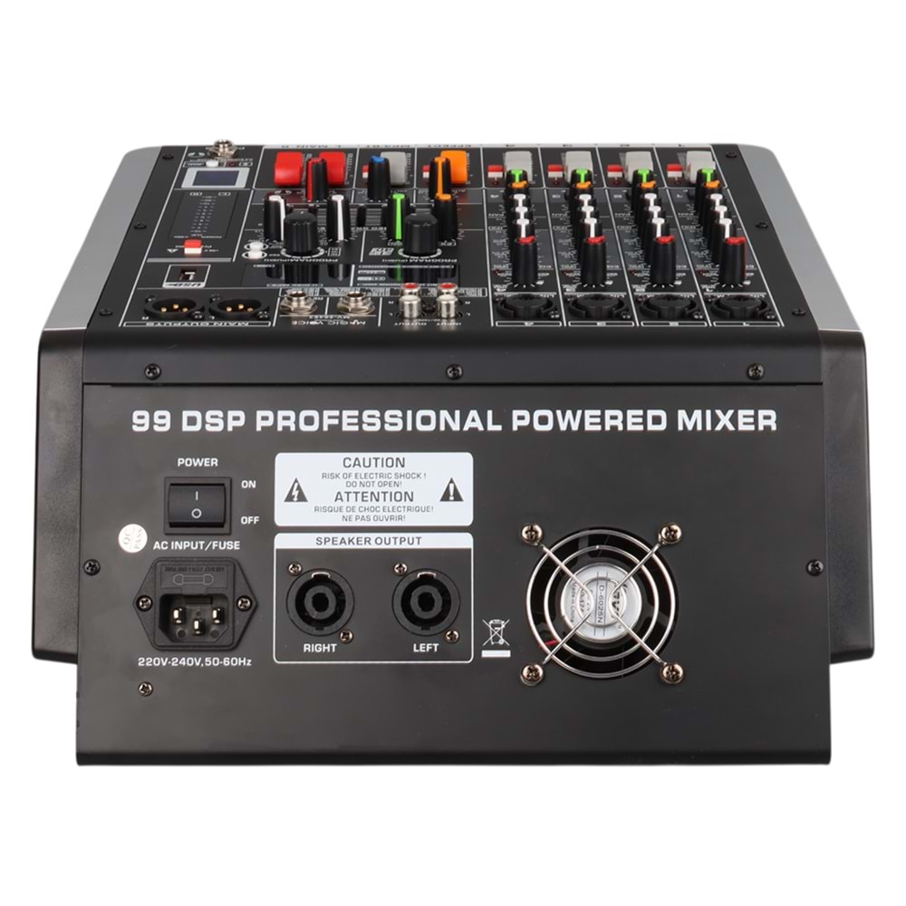 MAGICVOICE MV-26493 2X350 4 KANAL USB-SD-BLUETOOTH 5 BANT EQ-99 DSP EFK POWER MIXER