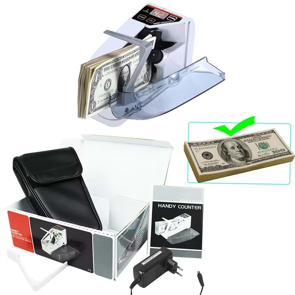 POWERMASTER PM-27184 TAŞINABİLİR DC 5V MİNİ UV IŞIK PARA SAYMA VE KONTROL MAKİNESİ