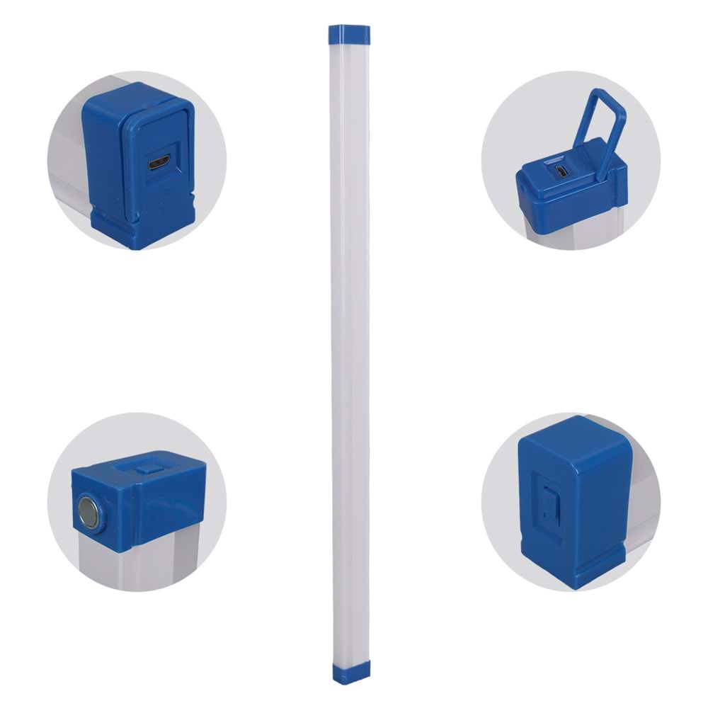 POWERMASTER T570 70CM 100 WATT DC 5V USB ŞARJLI 1800 MAH LED IŞILDAK