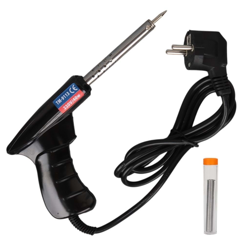 TECHNOMAX TM-9113 40 WATT TABANCA HAVYA LEHİM TELLİ LEHİM MAKİNESİ AC220V 120CM KABLO