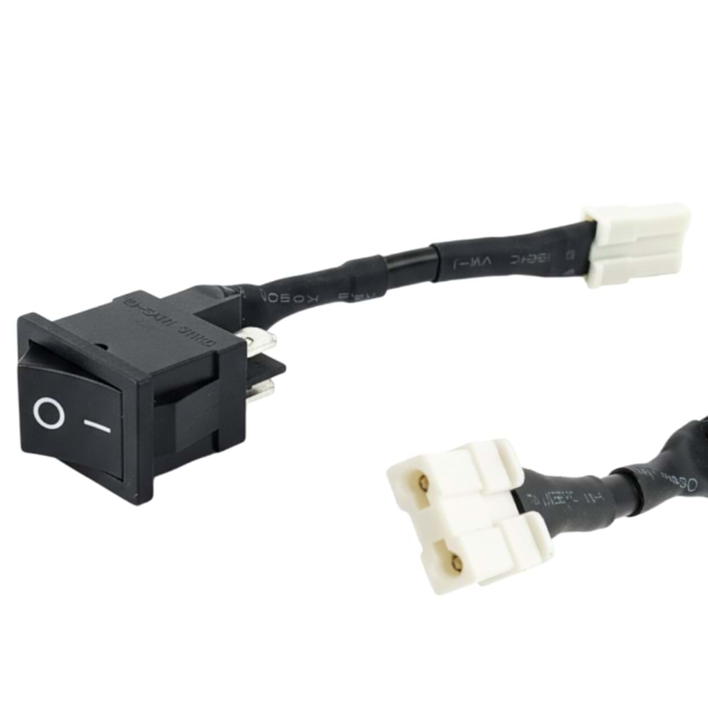 R13-0 2 PİN SİYAH 6 AMPER - 250 VOLT SOKETLİ YÜKSELTİCİ ANAHTARI