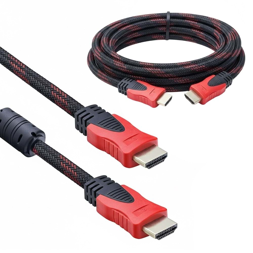 POWERMASTER PM-3202 5 METRE YÜKSEK HIZLI 1.4V HDMI KABLOSU 1080P-4K-3D DAYANIKLI ÖRGÜLÜ DIŞ KILIF