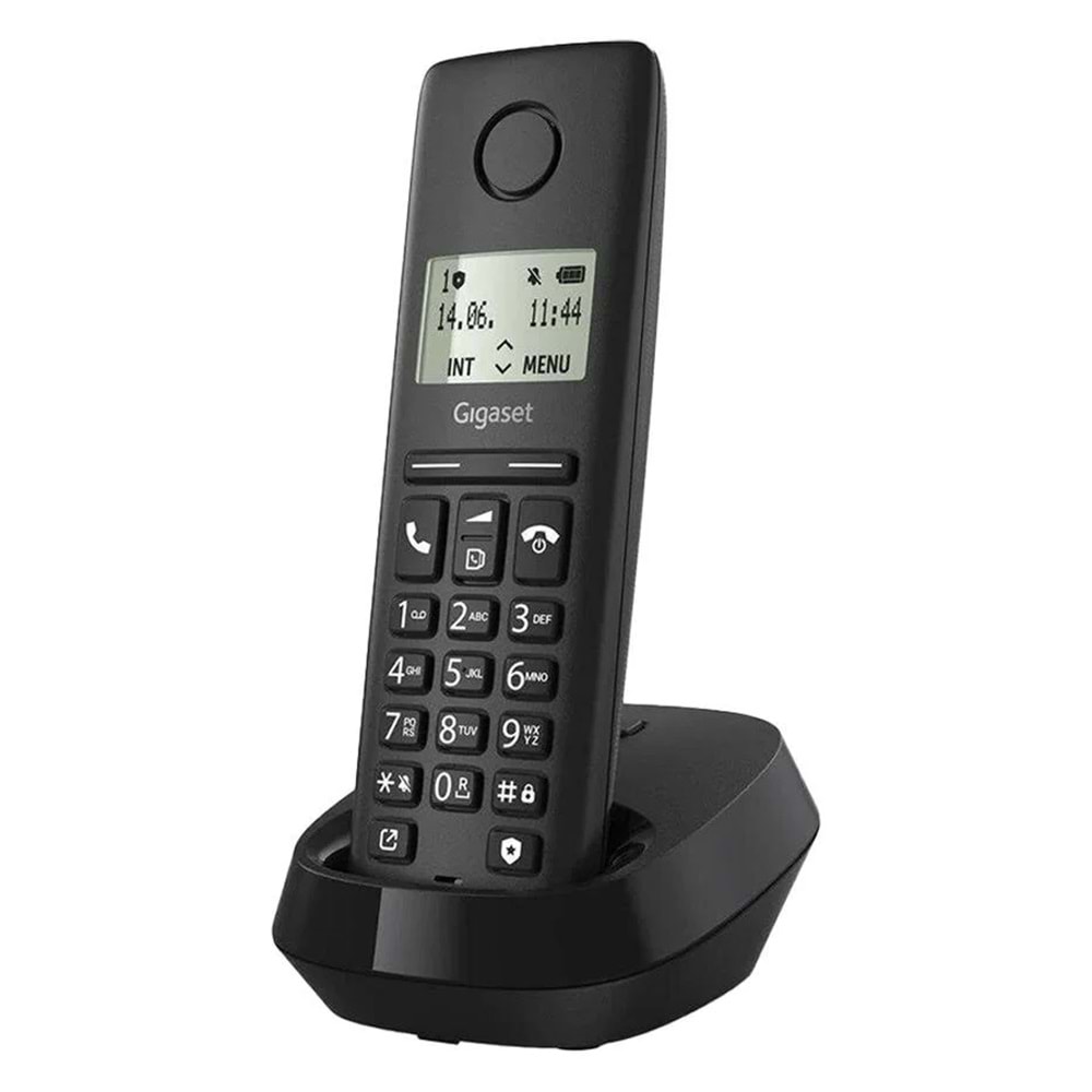SIEMENS GIGASET PURE 100 14 SAAT KONUŞMA 180 SAAT BEKLEME 50 KİŞİ RAHBER SİYAH DECT TUŞLU TELSİZ TELEFON