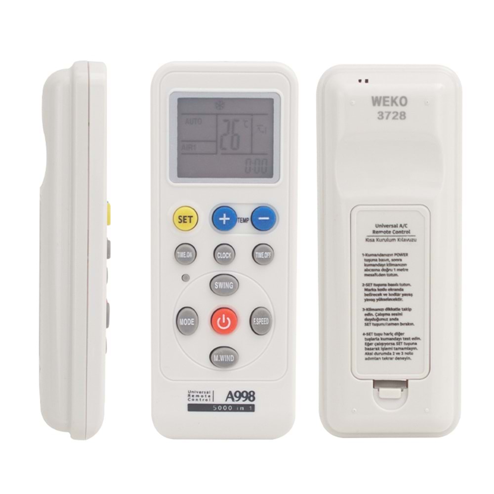 WEKO KK KLİMA AKILLI KUMANDA 5000IN1 UNIVERSAL TÜM MODELLER