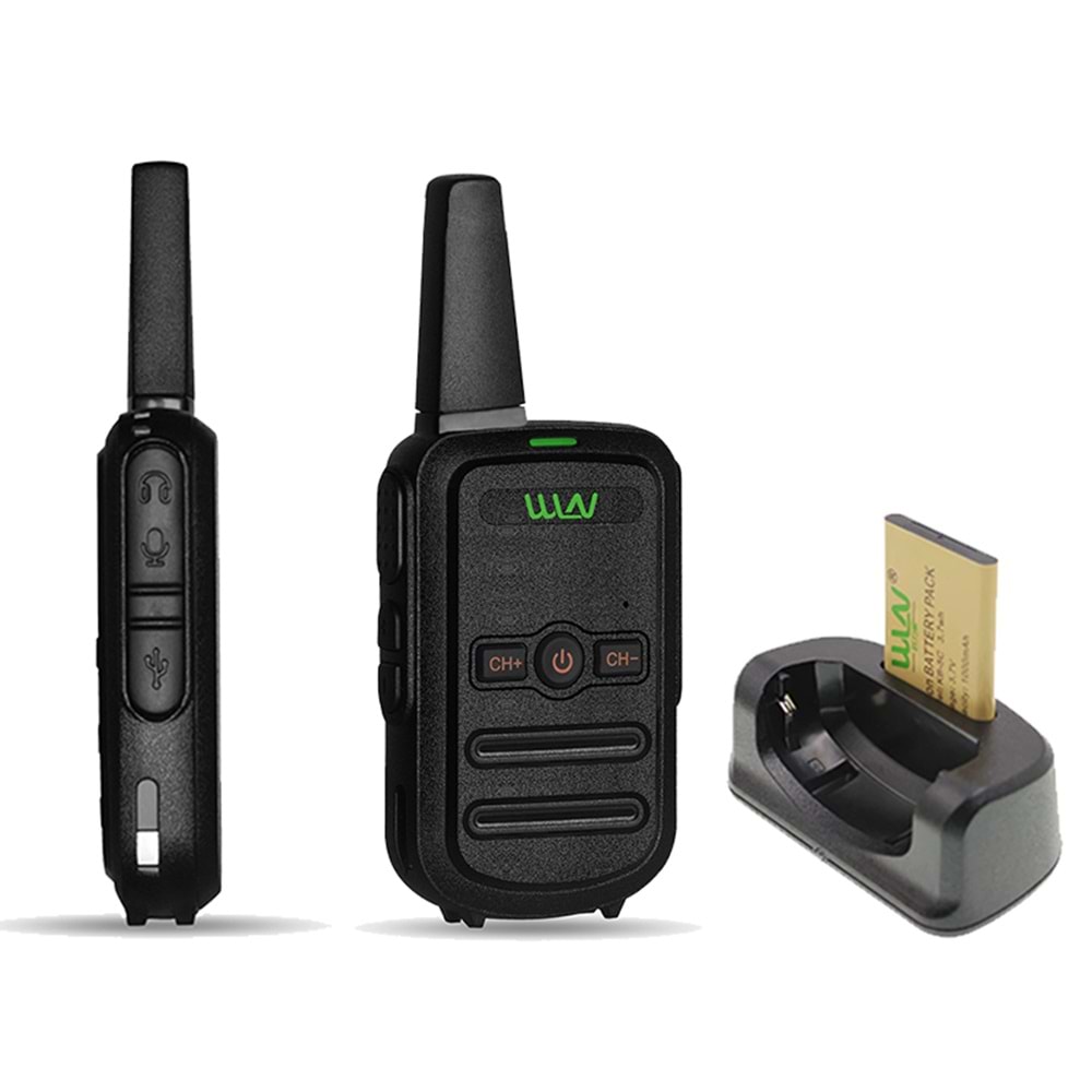 WLN KD-C51 16 KANAL SİYAH KASA ŞARJ ALETİ DAHİL İKİLİ EL TELSİZİ (3-5 KM)
