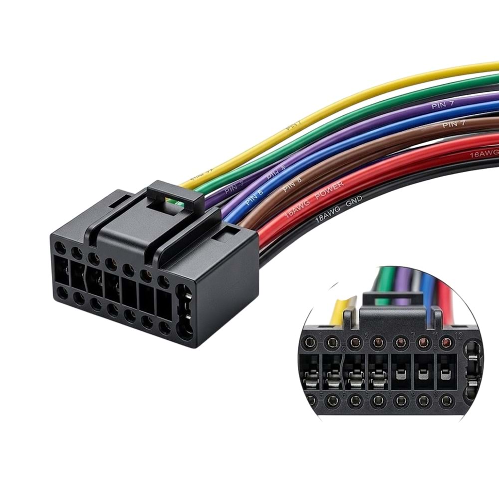 FULLY G-522A KENWOOD TİP OTO TEYP BAĞLANTI SOKETİ