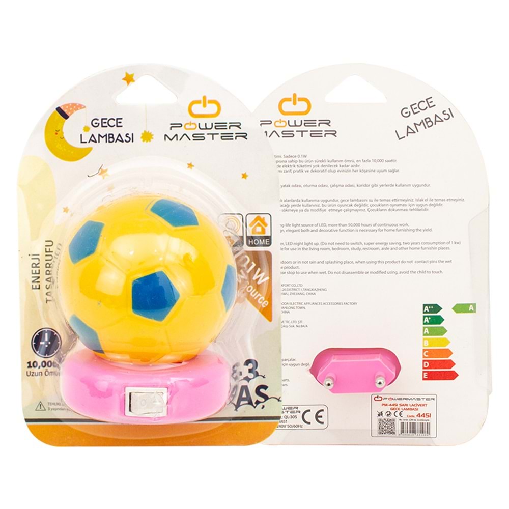 POWERMASTER PM-4451 SARI LACİVERT GECE LAMBASI
