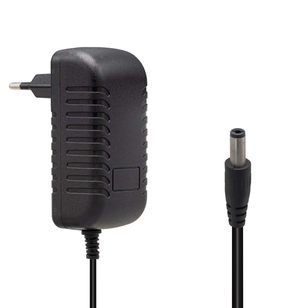 POWERMASTER PM-4531 12 VOLT - 2 AMPER PLASTİK KASA PRİZ TİPİ ADAPTÖR 5.5*2.5 UÇ