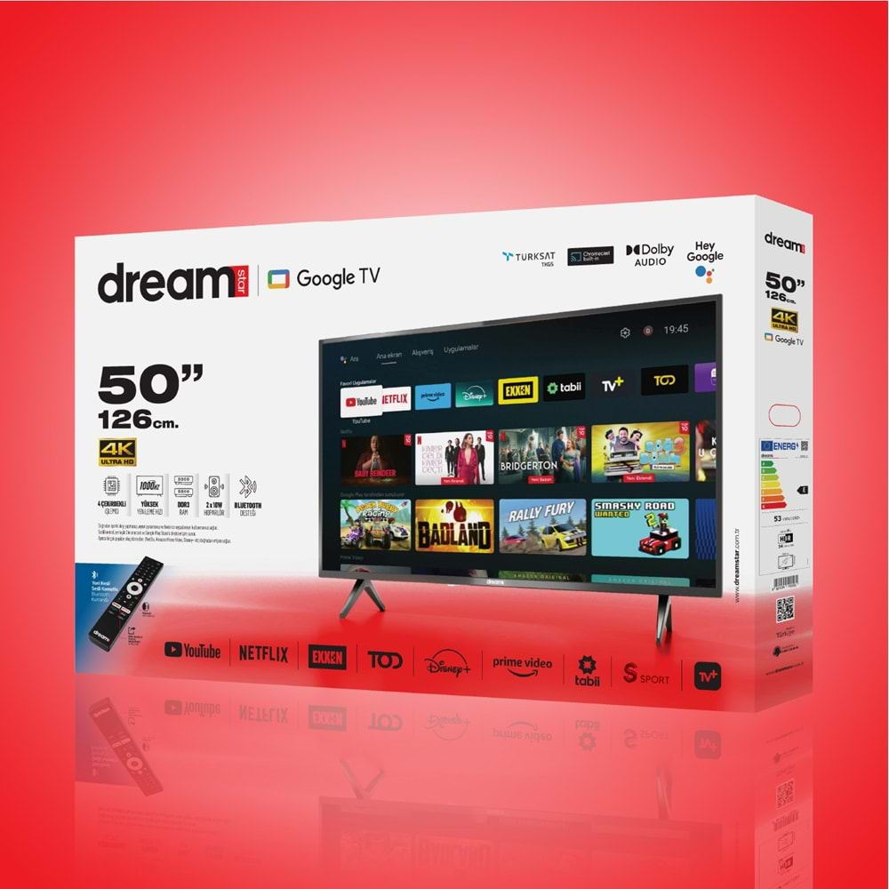 DREAMSTAR GOOGLE TV 50DSE102 50 İNÇ (126 CM) LED TV