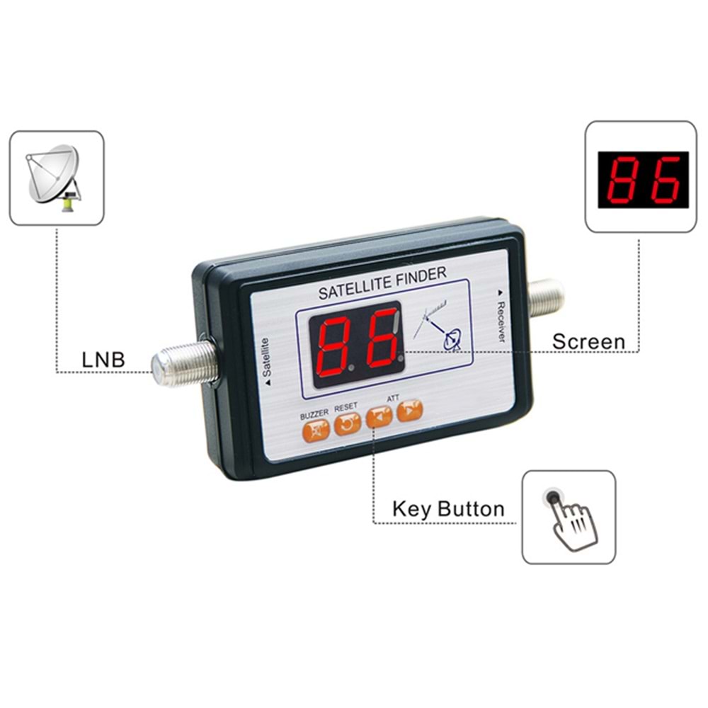 SATLINK WS-6903 DISPLAY EKRAN DIJITAL UYDU AYAR CİHAZI
