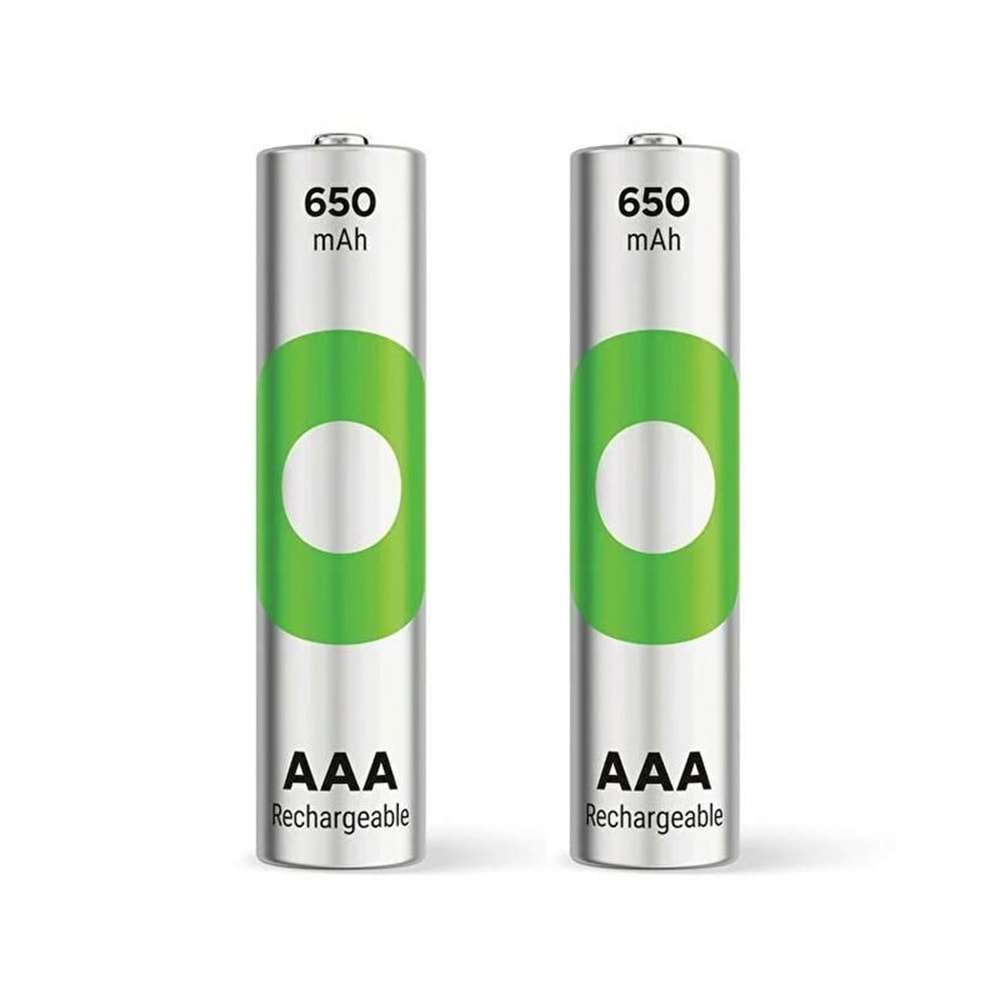 GP RECYKO 650 MAH R03 AAA ŞARJLI 2Lİ İNCE KALEM PİL GP65AAAHCE-2EB2 (GPRHCH63E000)