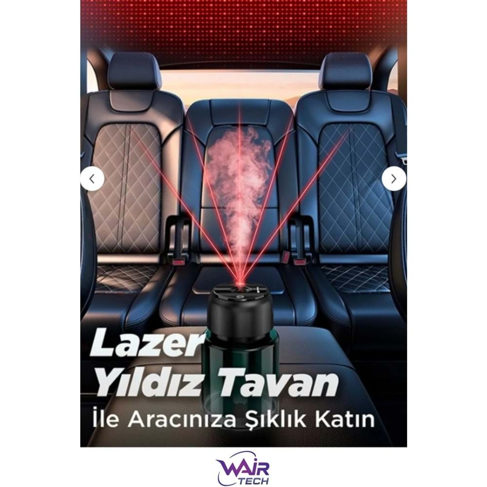 HX-CF004 Araba Kokusu | Parfüm | Difüzör Nemlendirici | Aromaterapi | Taşınabilir Difüzör | Hava Tazeleyici | Çok Modlu Ayarlanabilir | Uçucu Yağ (Yeşil, 160ML)