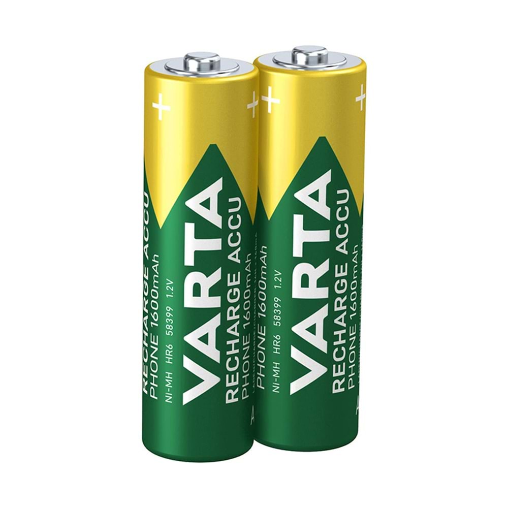 VARTA NI-MH 1.2 VOLT - 1600 MAH HR6 AA ŞARJLI 2'Lİ KALEM PİL