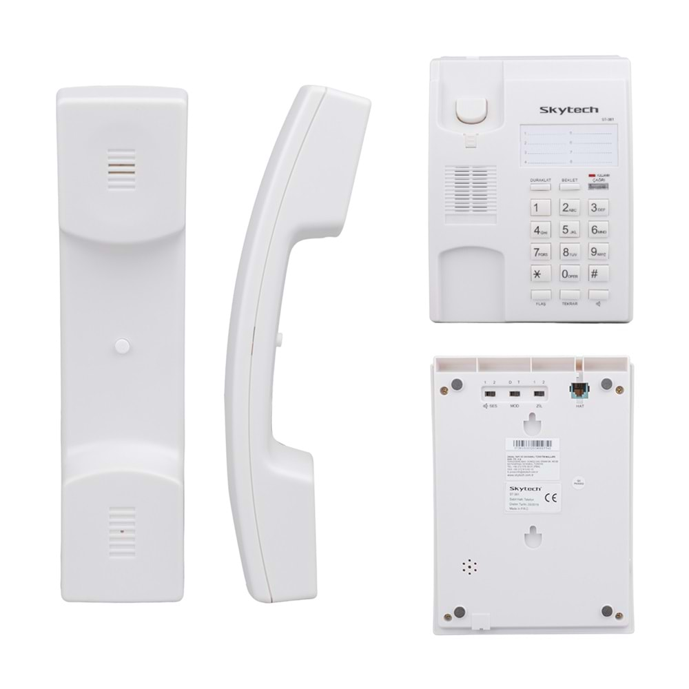 SKYTECH ST-361 KABLOLU EKRANSIZ TELEFON (SİYAH*BEYAZ)