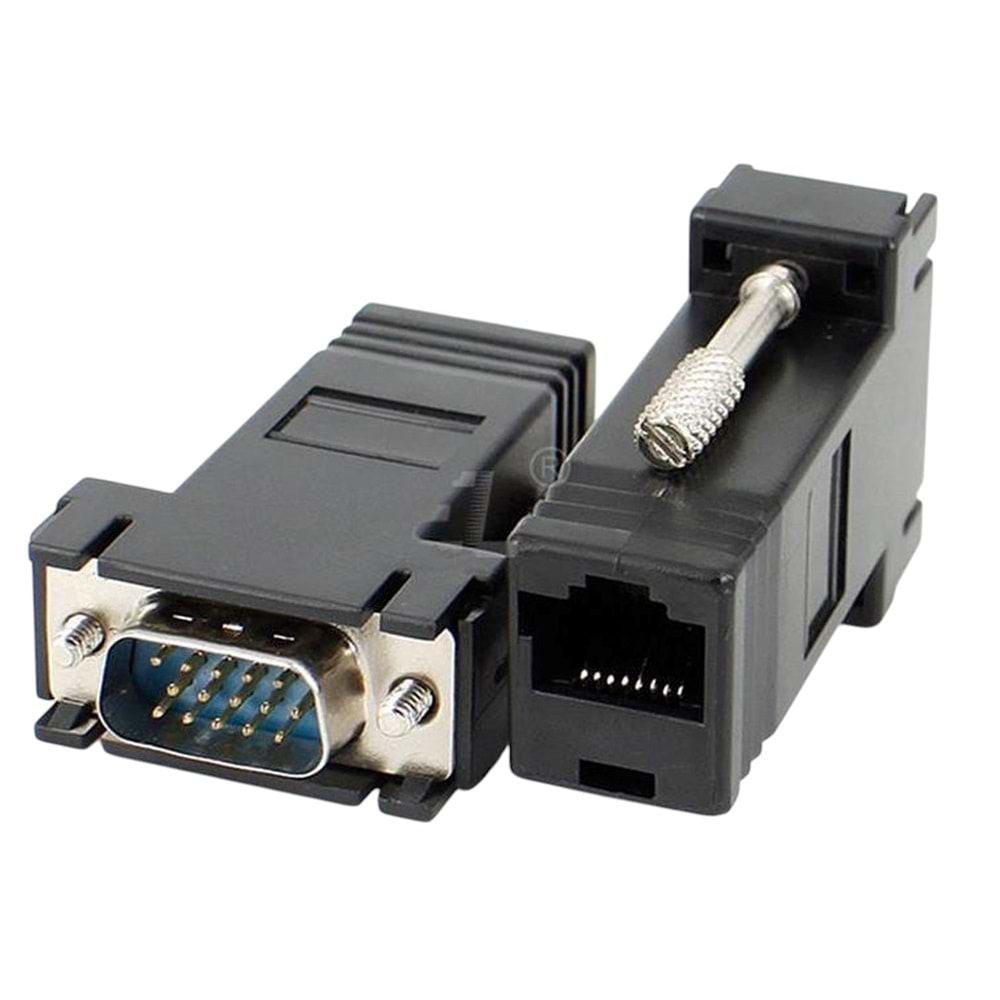 POWERMASTER VGA EXTENDER RJ 45 CAT5/6/7 UZATICI (2'Lİ PAKET)