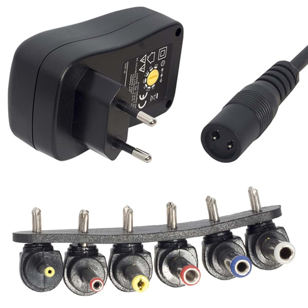 S-LINK IP-865 3V/4.5V/5V/6V/7.5V/9V/12V - 2 AMPER UNIVERSAL AYARLI ADAPTÖR