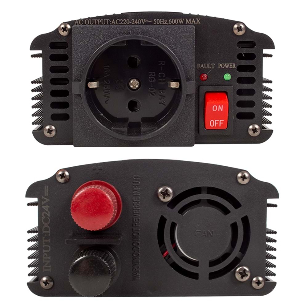 ORBUS MS24-600W 24 VOLT - 600 WATT MODIFIED SINUS INVERTER