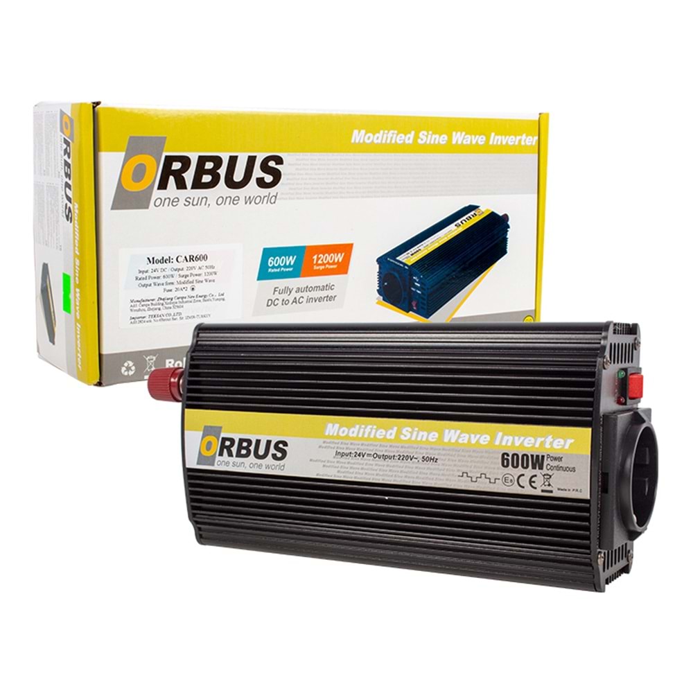 ORBUS MS24-600W 24 VOLT - 600 WATT MODIFIED SINUS INVERTER