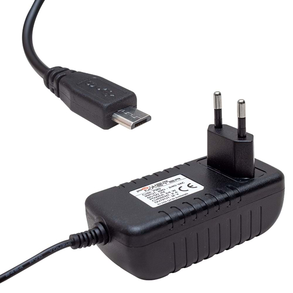 POWERMASTER PM-7919 12 VOLT 2 AMPER MICRO USB TABLET PC ADAPTÖRÜ