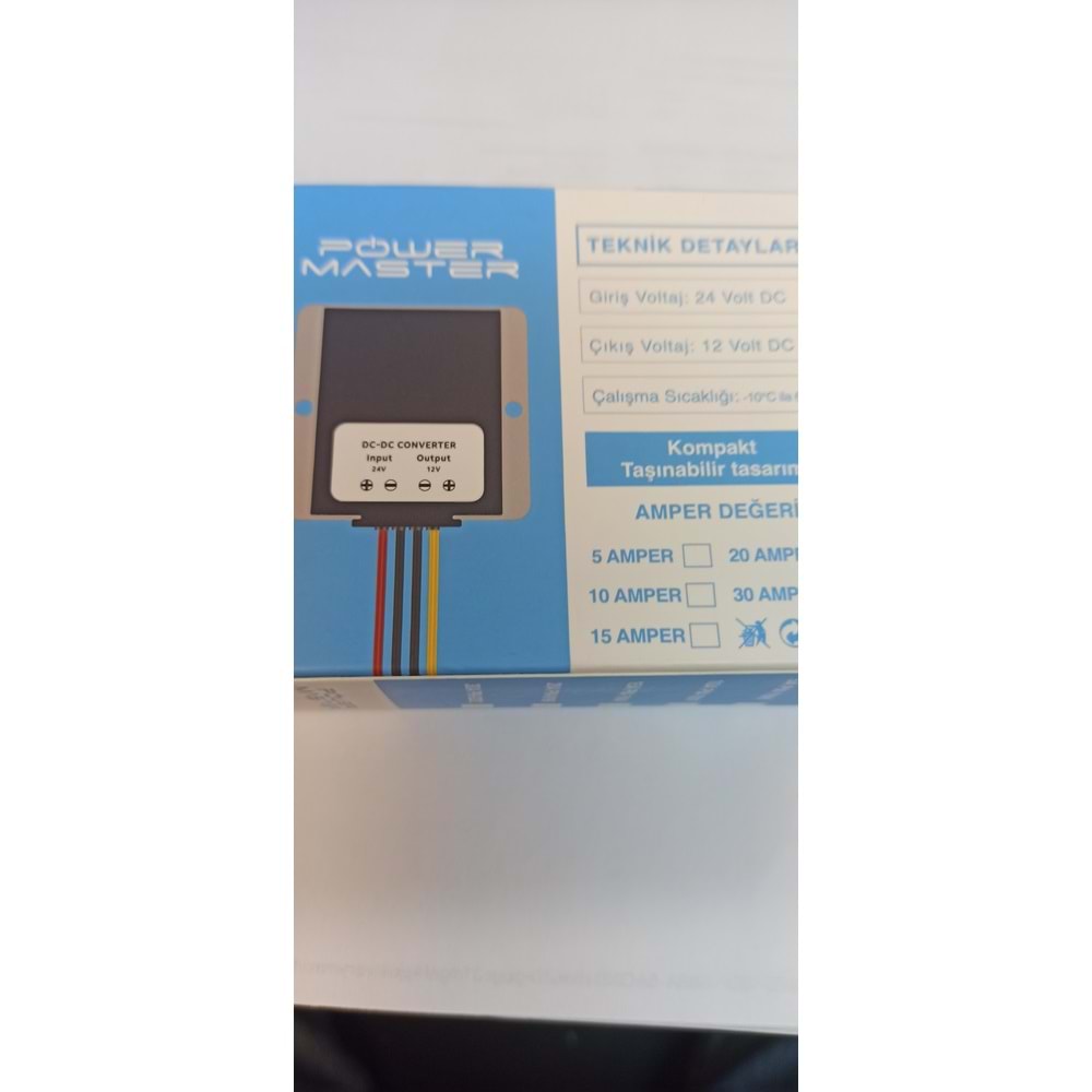 POWERMASTER PM-8202 24V DC / 12V DC 30 AMPER OTO KONVERTÖR