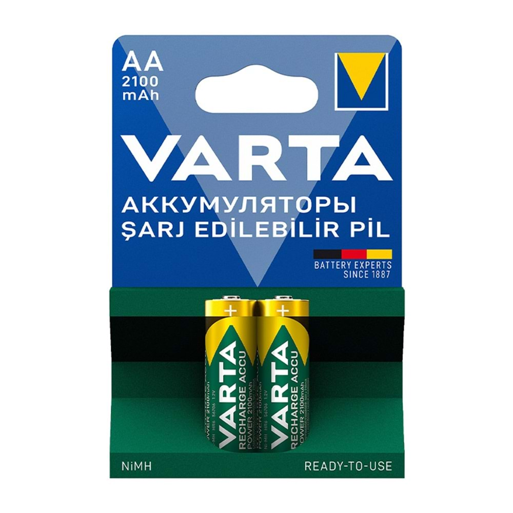 VARTA NI-MH 1.2V 2100 MAH HR6 AA ŞARJLI 2Lİ KALEM PİL