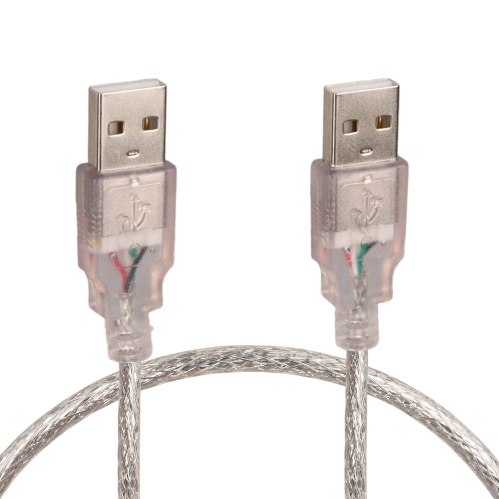 POWERMASTER 50 CM 2.0V ŞEFFAF USB ERKEK-ERKEK KABLO