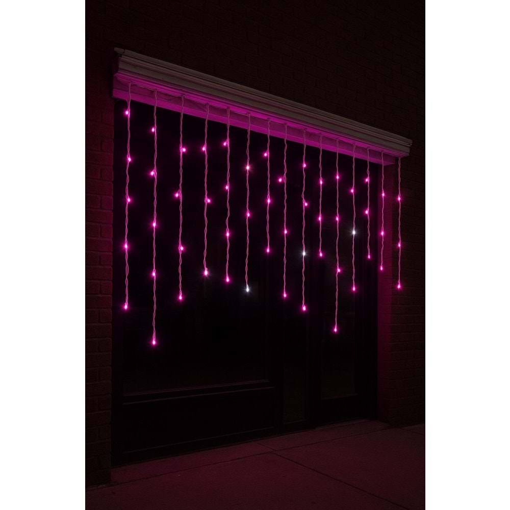 Dış Mekan Saçak Amber Renk Sabit 2 En 30x50x70cm Saçak Beyaz Kablo Ekleme Fişli