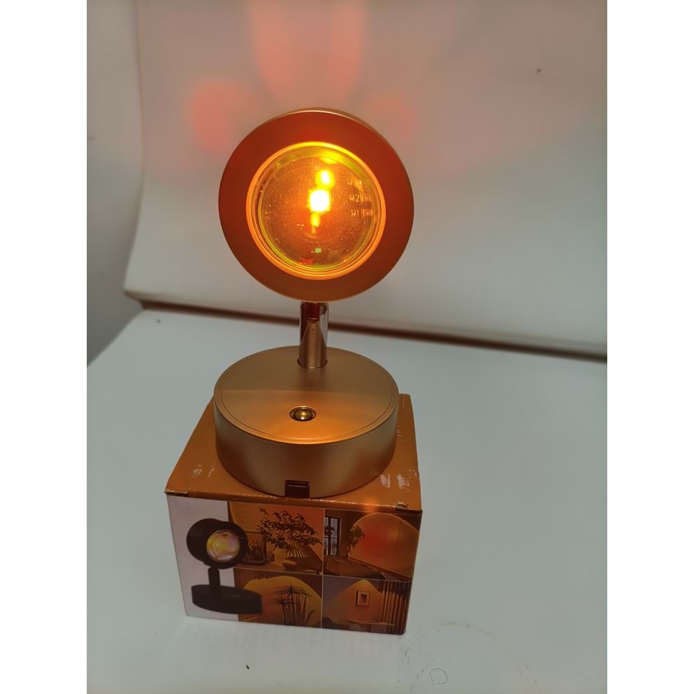 Gün batımı lambası net kırmızı atmosfer gün batımı oturma odası yatak odası arka plan duvar dekorasyonu bar atmosfer lambası