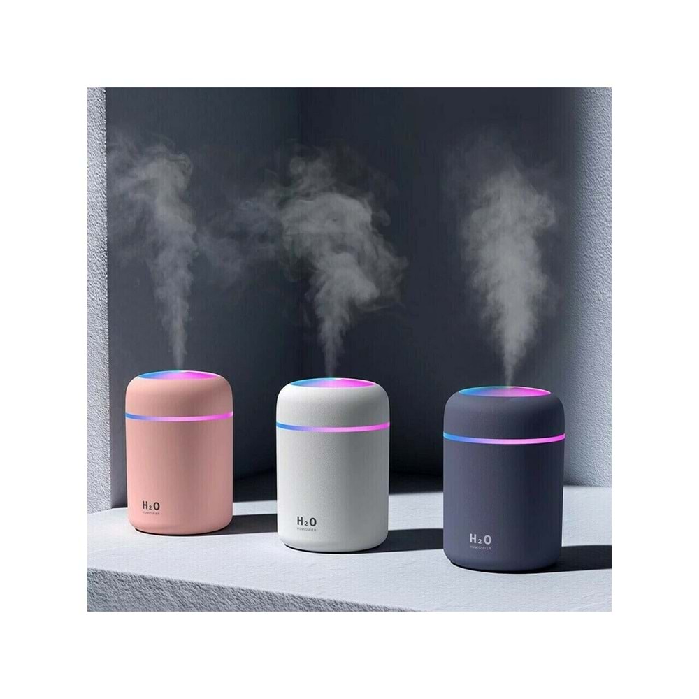 HARVOX H2Q LED Işıklı Mini Ortam Oda Hava Nemlendirici ve Taşınabilir Buhar Makinesi H2Q Humidifier