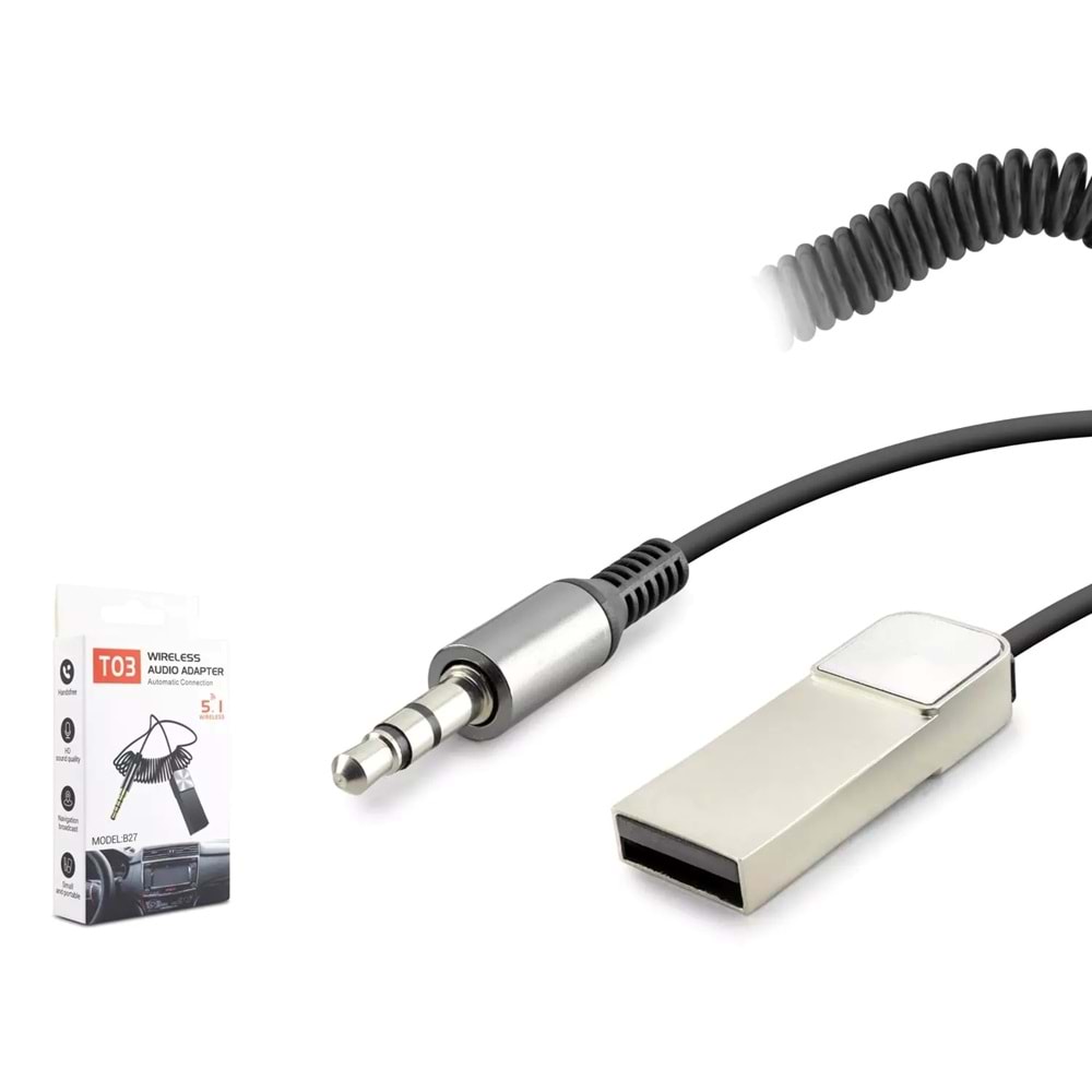 Hadron Hd9005 Aux Music Receiver Bluetooth Dongle + Hands Free Siyah