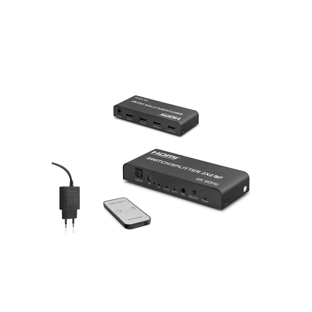 HADRON HDX1335 HDMI SWITCH & SPLITTER 2GİRİŞ 2ÇIKIŞ